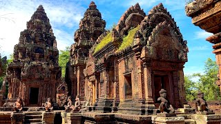 The Pink Temple of Banteay Srei: A Masterpiece of Khmer Architecture 🇰🇭 Siem Reap, Cambodia 2023