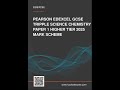 2025 Pearson EDEXCEL GCSE Chemistry Mark Scheme Paper 1 1ch0 1h
