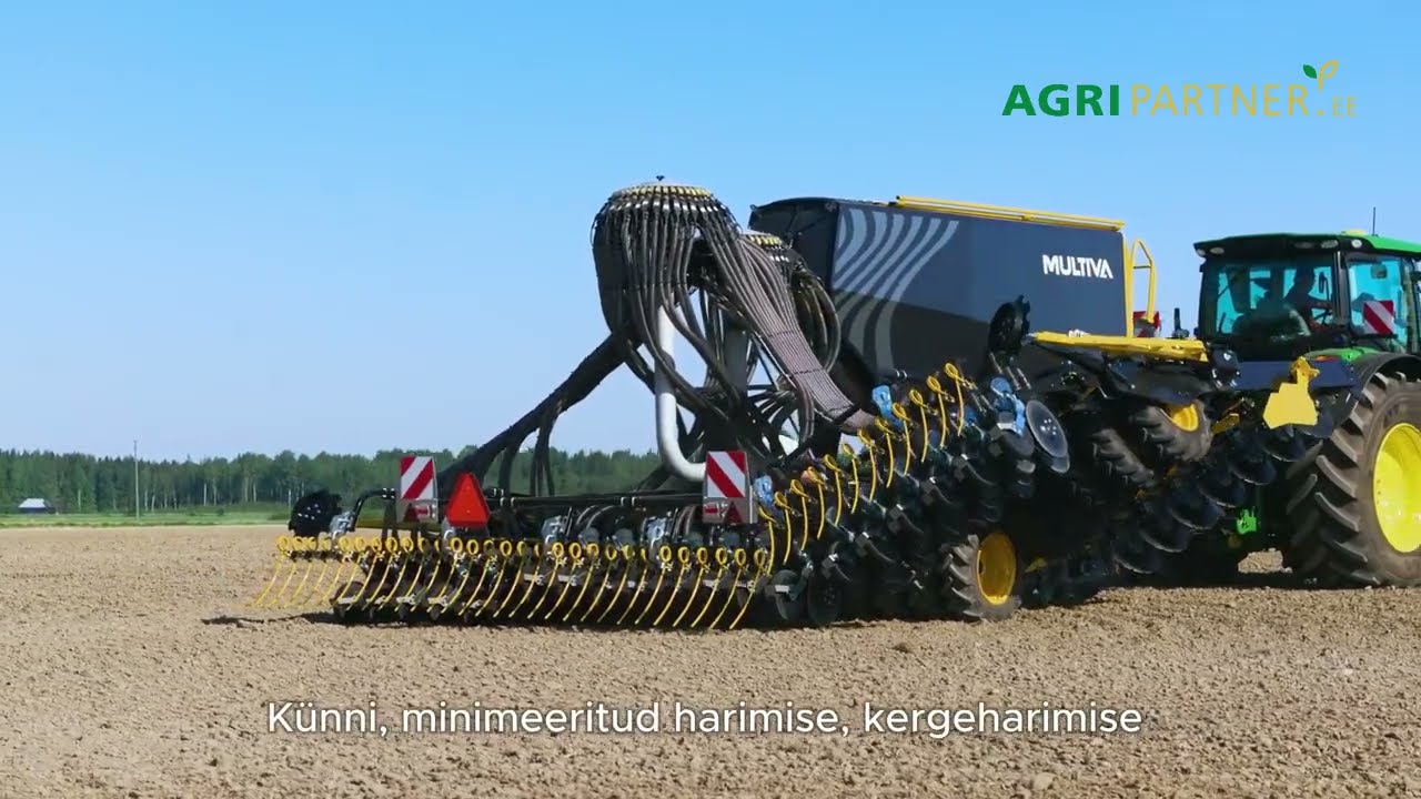 Multiva eCerex 600 - teraviljakülvik kõrrepõldu ja haritud maale.