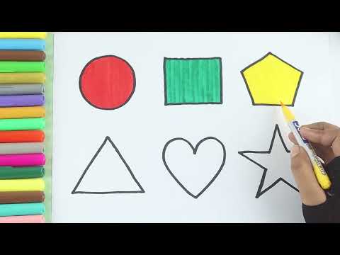 shapes name, circle, triangle, star, square, Pentagon, drawing, drawing for kids, kids shapes, 123