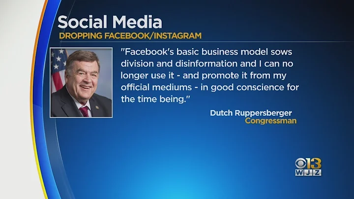 Ruppersberger Drops Facebook Over Company's Handling Of Misinformation & Hate Speech