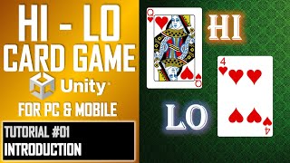 HOW TO MAKE A HI - LO CARD GAME APP FOR MOBILE & PC IN UNITY - TUTORIAL #01 - INTRODUCTION screenshot 2