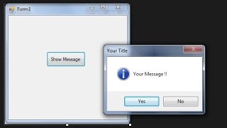How to create a message box in Windows Form Application in C# (Quick Video)