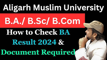 How to Check AMU BA Result 2024 || Result Declared || Document Required || Cutoff High in 2022