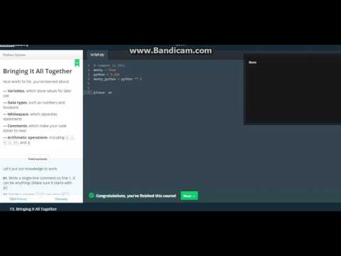 Variable monty in Python (codecademy)