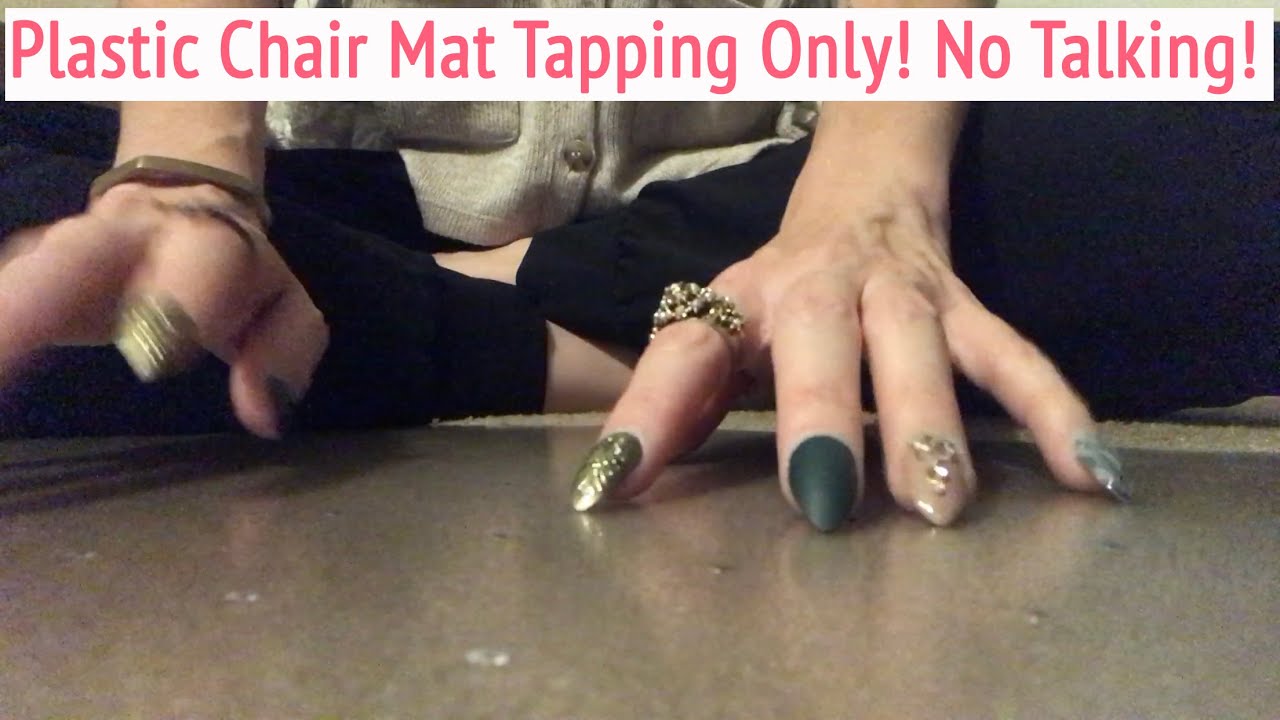 ASMR * Plastic Chair Mat Only! * Fast Tapping & Scratching * No Talking