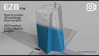 How to create the EZB building in 3D using AutoCAD screenshot 2