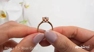 'Protea 7.5’ Rose Gold Moissanite Ring | Moi Moi Fine Jewellery Wealth