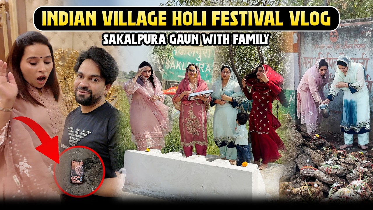 Indian Village Holi Festival Vlog | Sakalpura Gaun With Family ❤️ #holi #vloglife
