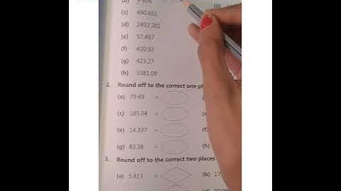 Class - V Chapter - 6(Decimals) Ex. - 6(E)