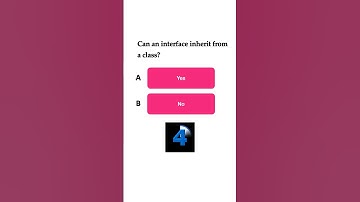 Java Quiz 28 - Can an interface inherit from a class ? #java #quiz