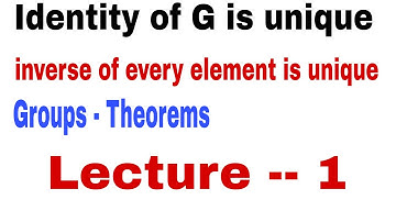 Groups 1| Identity of Group is unique| Inverse of element is unique| Proof| B.Sc, M.Sc, Jam, CSIR|
