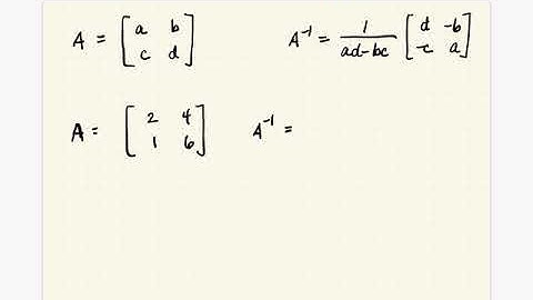 The Shortcut Formula to Find the Inverse of a 2x2 Matrix