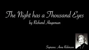 "The Night has a Thousand Eyes" by Richard Hageman. Anne Robinson, Soprano.