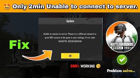🤩 Unable to connect to server. Please try a different network or grant WiFi || Bgmi login problem