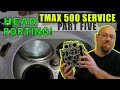 Cylinder Head Pocket Porting & Valve Lapping : Yamaha TMAX Major Service Part 5 : Motorcycle Scooter