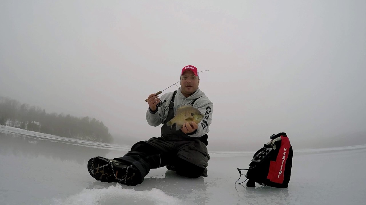 Ice fishing Bluegills in Northern Wisconsin, Mixin it up Outdoors YouTube