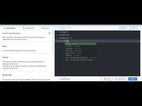 first and last character #ccbp4 #python #nextwave (assignment-1a)