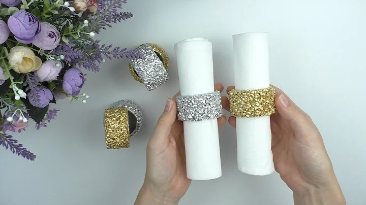 DIY Napkin Rings/Creative Idea With Toilet paper roll/Cardboard Craft