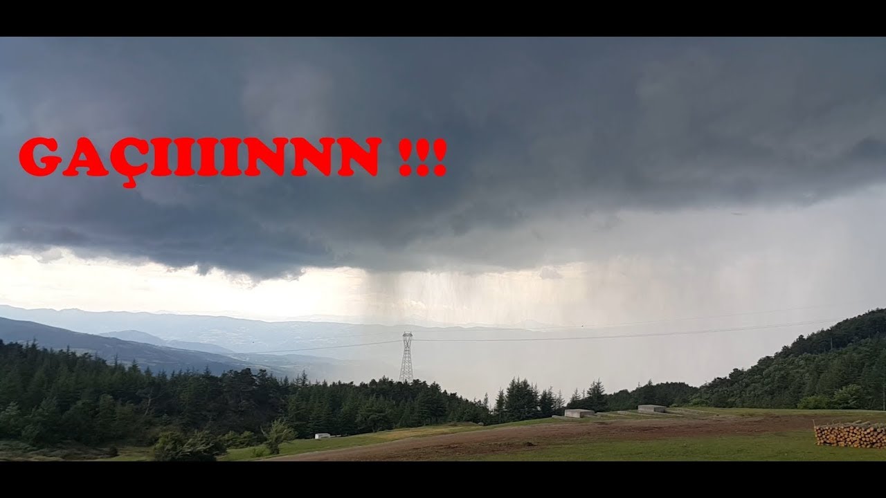 Tokat Niksar Yaylası ani yağış ve yağmurun gelişi part 1