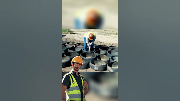 Revolutionary 🌍 Tyre Technology: Build Eco-Friendly Roads! #construction #workers