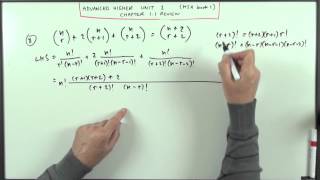Combinations identity from Pascal's triangle
