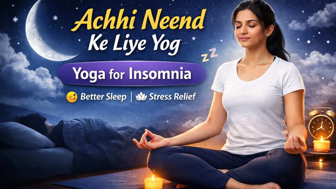 Achhi Neend Ke Liye Yog | Yoga for Insomnia | Natural Sleep Yoga ...