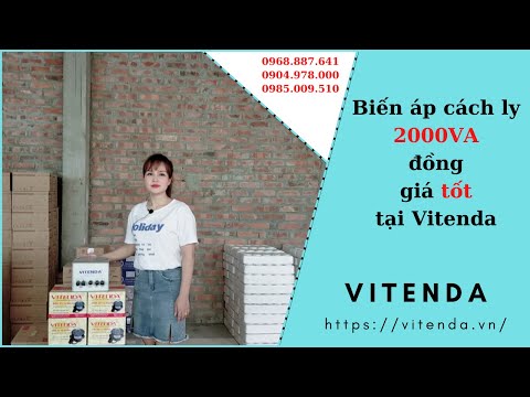 Video Biến áp cách ly 2kVA đồng 100% giá tốt tại Vitenda - youtube