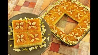 Lebanese sweets with ingredients available in every home النمورة اللبنانية بمكونات ومتوفرة في كل بيت screenshot 4