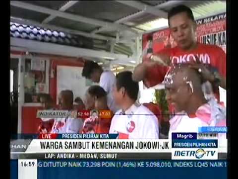 Pendukung Jokowi Sambut Kemenangan @JokowiJKTV