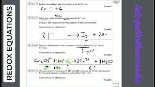 Redox equations A-Level Chemistry Question walkthrough