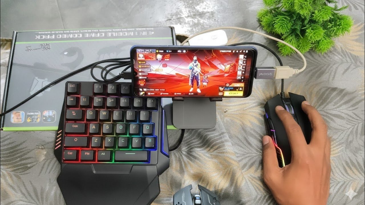 🤩 Best Keyboard & Mouse FF Mobile gaming setup 📲🖱️⌨️| whitegaming45 |