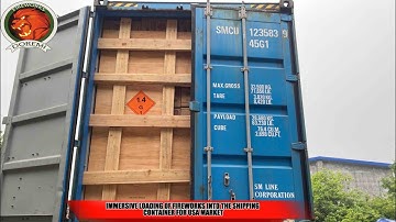 Immersive loading of fireworks into shipping containers for MISSOURI,USA