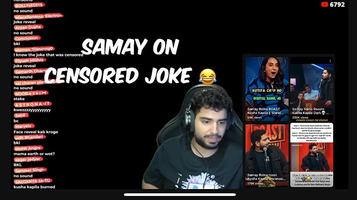 Samay Raina on censored Joke on Kusha Kapila 😂