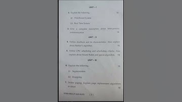 Operating system Exam Paper 3rd sem 2022 || BCA exam paper|| Os #previous year exam #paper2022 #bca