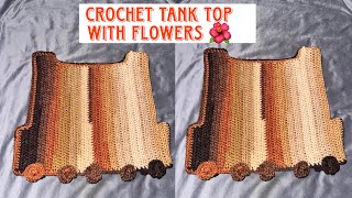 Crochet easy floral bloom Tank Top for beginners