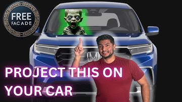 Zombie Baby in car Projection - FREE FACADE #aivideo #facade #projectionmapping