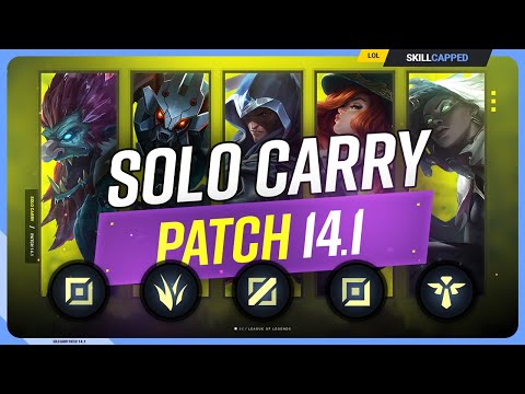 The NEW BEST SOLO CARRY CHAMPIONS on PATCH 14.1 - League of Legends