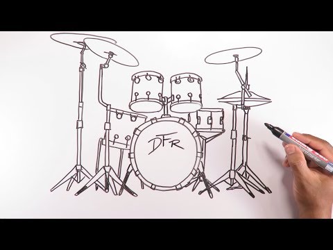 Video: Cara Menggambar Drum