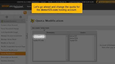 FatCat Servers Video Tutorials - How to modify an account