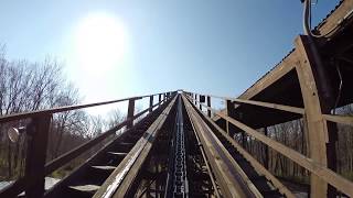 The Beast AWESOME Wooden Roller Coaster POV Kings Island Ohio