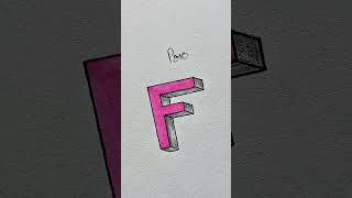 How to draw letter *F* beginner to legend ✏️ #art #drawing #tutorial #howtodraw #loveart