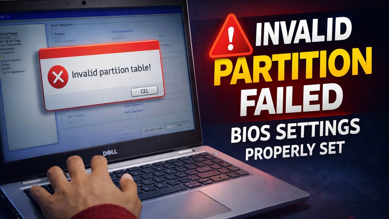Invalid Partition Table - Dell E7440 Laptop || dell latitude e7440 invalid partition table 