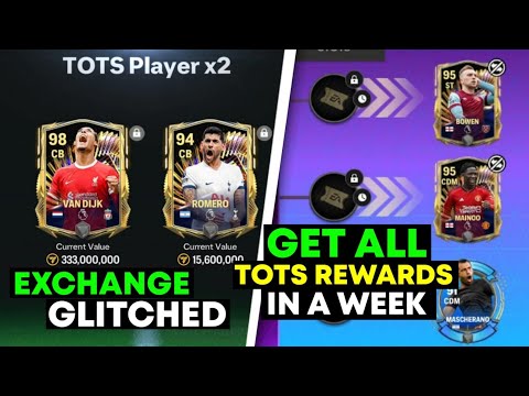 TOTS EXCHANGE GLITCH 😱🤐 TOTS DETAILED GUIDE 📝 GET ALL F2P REWARDS IN A WEEK | 3x96 TOTS ICON 🆓