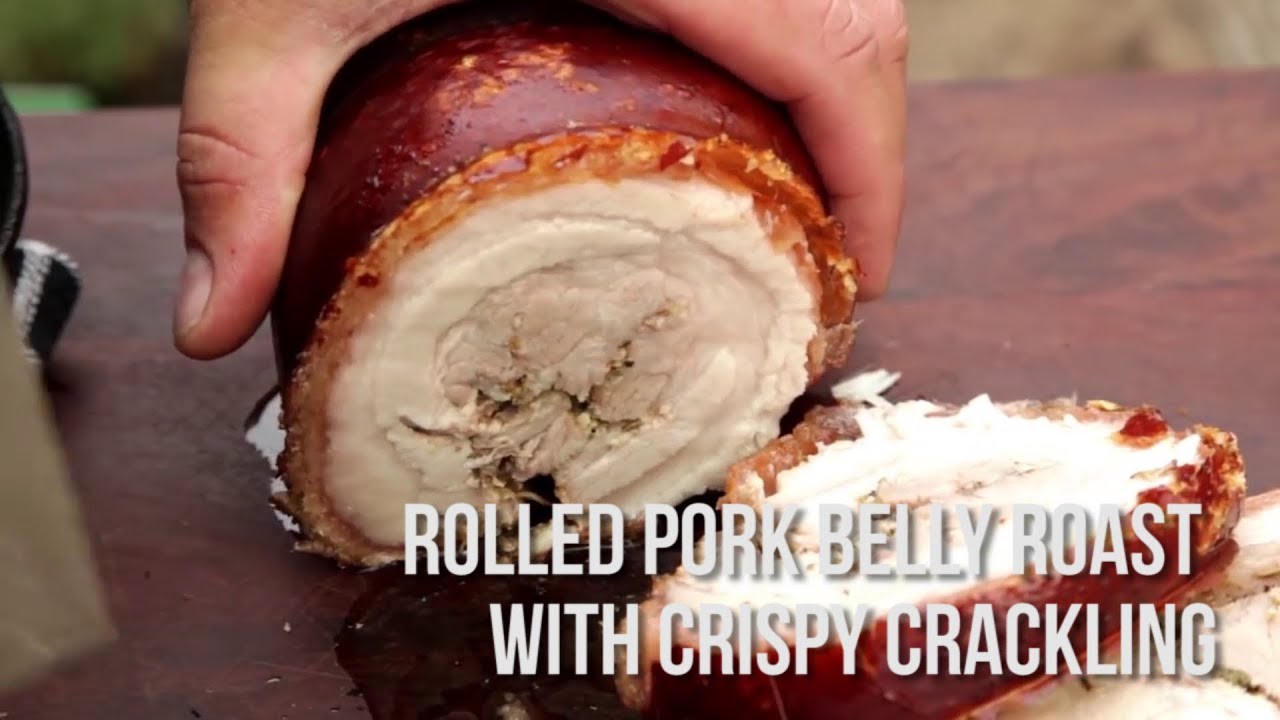 How to Cook a Rolled Pork Belly Roast with Crispy ...