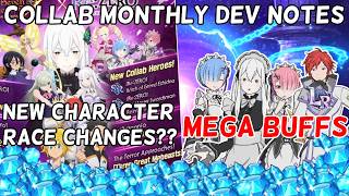 NEW COLLAB MONTHLY DEV NOTES, COLLAB RACE CHANGES!! - The Seven Deadly Sins Grand Cross