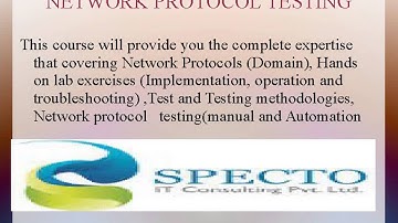 Network protocol testing Training institute