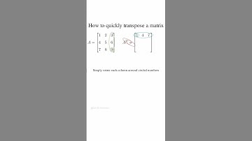 Quickly Transpose a Matrix