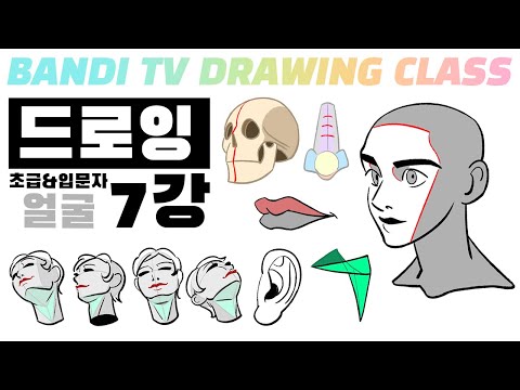 반디쌤과 함께하는 인체드로잉 7강✍ (얼굴그리기) How To Draw Figures / 사람그리는 법