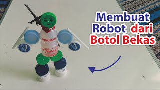 CARA MEMBUAT ROBOT DARI BOTOL BEKAS I KERAJINAN BARANG BEKAS